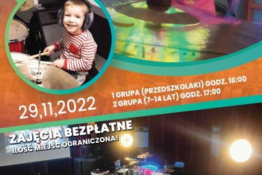 Warsztaty perkusyjne dla najmłodszych 29.11.2022 r.
