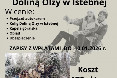 Koło Turystyczne zaprasza do udziału w zimowym kuligu 